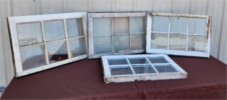 Antique 6 Pane Windows from House Built in  - 12x18