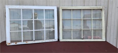 Antique 12 Pane Windows from House Built in 1916 - 32x24
