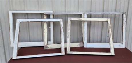 Antique Wood Window Frames from House Built in 1916 - 28x23