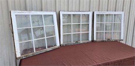 Antique 9 Pane Windows from House Built in 1916 - 26x24