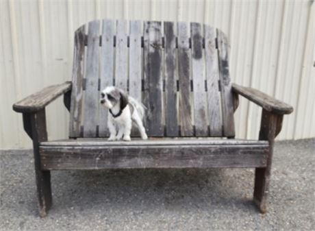 Vintage Adirondack Wood Bench...57x30x44