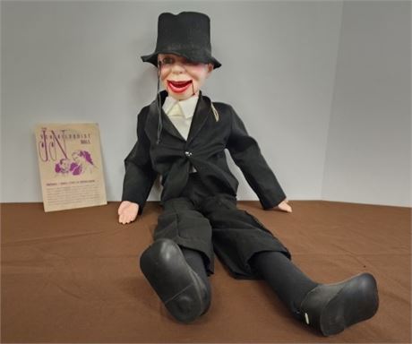 Collectible Charlie McCarthy Ventriloquist Doll with Extras