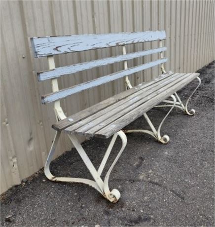 Super Cool Antique Wood Bench...71" Long