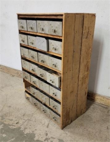 Vintage Hardware Cabinet...23x13x12