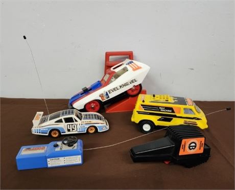 Collectible Evel Knievel Crash Car with Evel & RC Car Pair