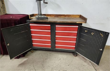 Locking Work Bench with Tool Storage Drawers...48x23x33