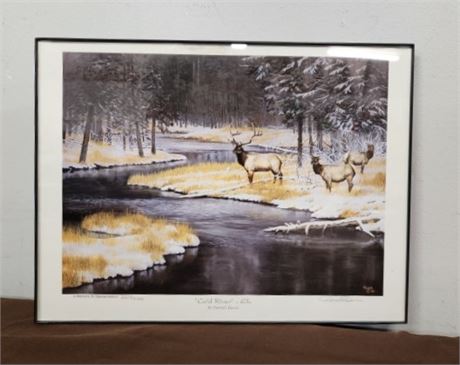 Darrell Davis Signed & Numbered Elk Print...16x12