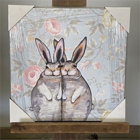 Eli Halpin Original Rabbit Painting...18x18