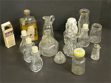 Vintage Syrup & Assorted Bottles