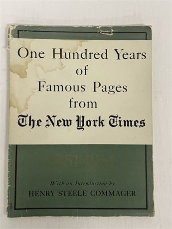 Vintage 1851-1951 New York Times 100 Years Famous Pages