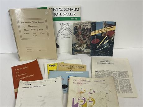 Assorted Vintage Song Writing Books