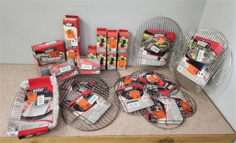 Assorted Large Lot of New WEBER Outdoor Grill Components