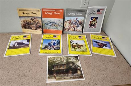 Vintage Collectible Custer Battlefield Publications with Custer Home Photo
