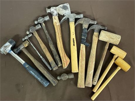 Many Assorted Hammers