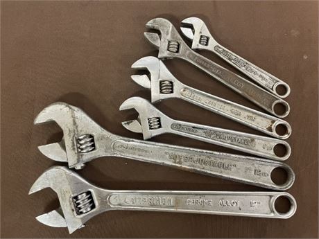 Assorted Adjustable Wrenches