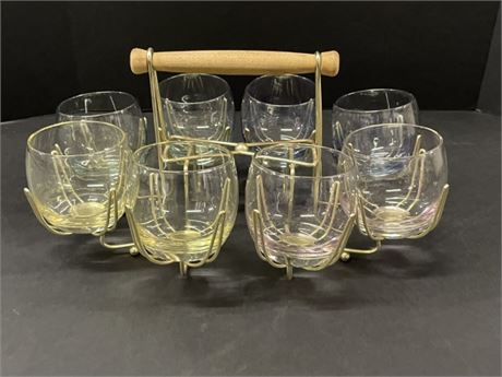 Vintage Bourbons/Whiskey Tumbler Caddy