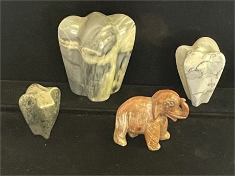 Carved Stone Elephants