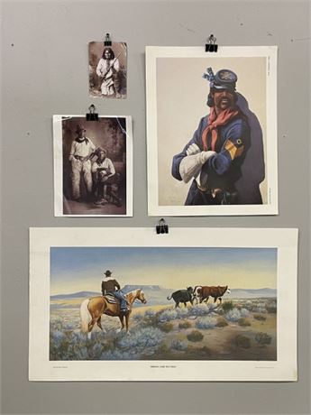 Native American Phot Prints & Signed/Numbered Print Pair