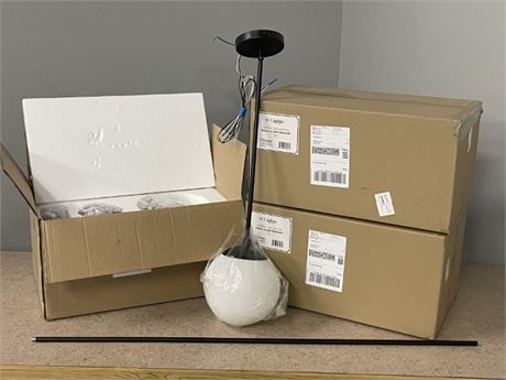 3 New In Box Hanging Light Fixtures