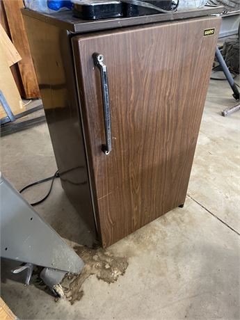 Brown Woodgrain Dorm Refrigerator