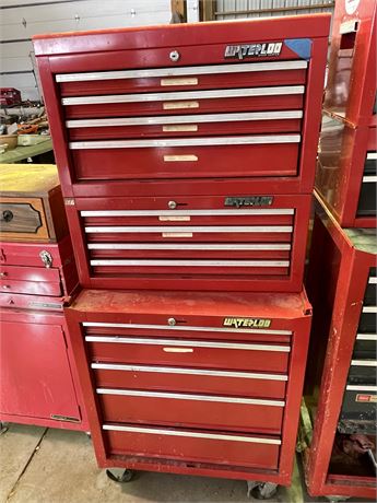 Three Section Waterloo Rolling Tool Cabinet