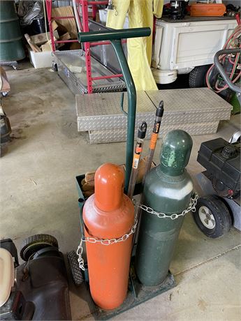 Acetylene Tanks and Carrier Only