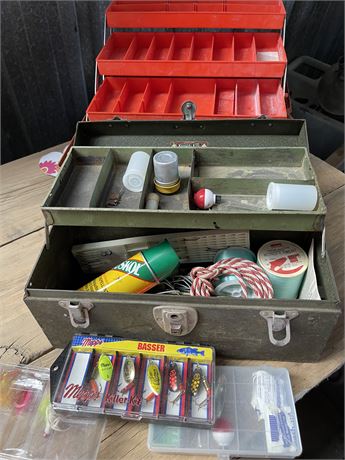 Two Fishing Boxes with Equipment