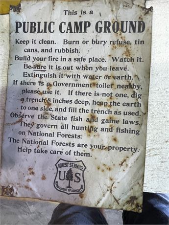 Public Campground Sign