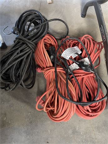 Orange and Black Long Electrical Cords