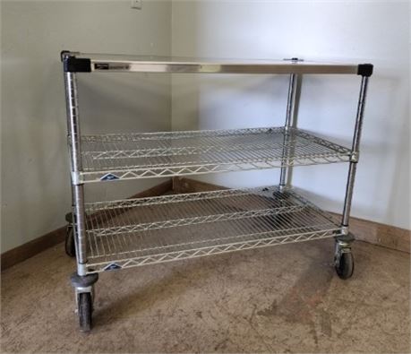 Rolling Stainless Cart - 42x21x33