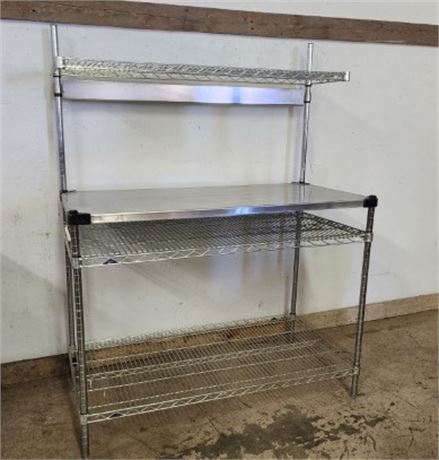 Stainless Table and Shelf Unit - 48x24x62