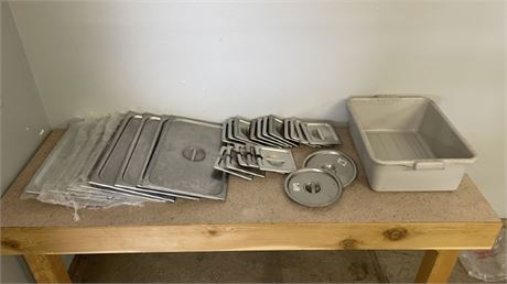 Assorted Stainless Lids with Tub...24pc