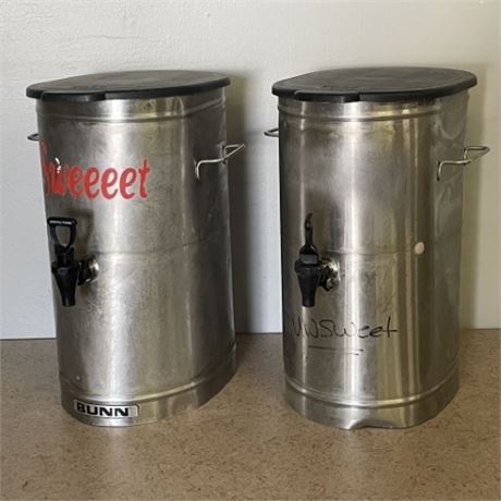 Stainless Ice Tea Container/Dispenser Pair...10x19