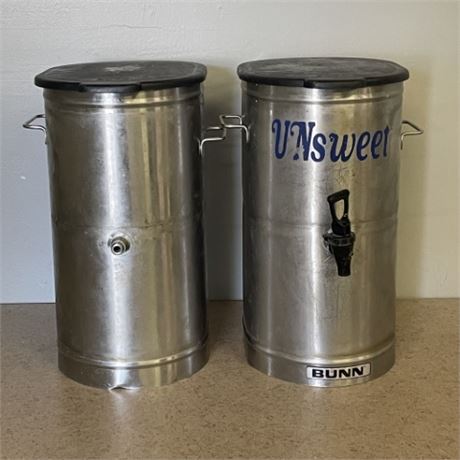 Stainless Ice Tea Container/Dispenser Pair...10x19