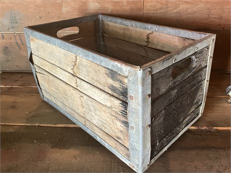 Vintage Wood and Metal Crate