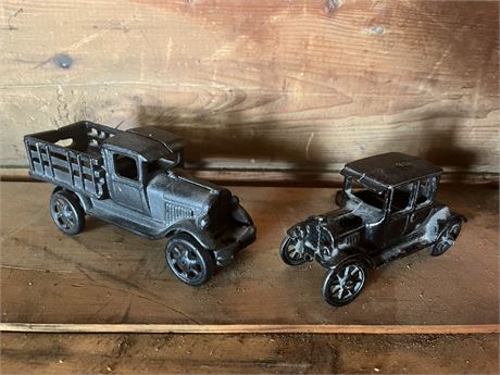 Two Cast Iron Vehicles