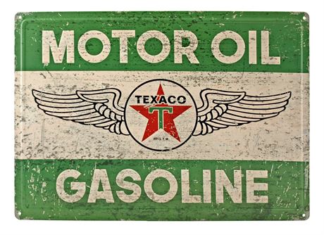 Retro Texaco Motor Oil Advertising Metal Sign-New