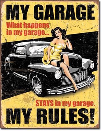 My Garage Vintage Style Metal Sign