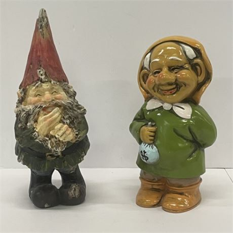 Collectible Gnome & Dwarf Pair