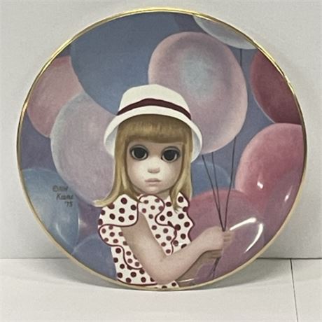 Collectible Margaret Keane Boxed Balloon Girl Plate