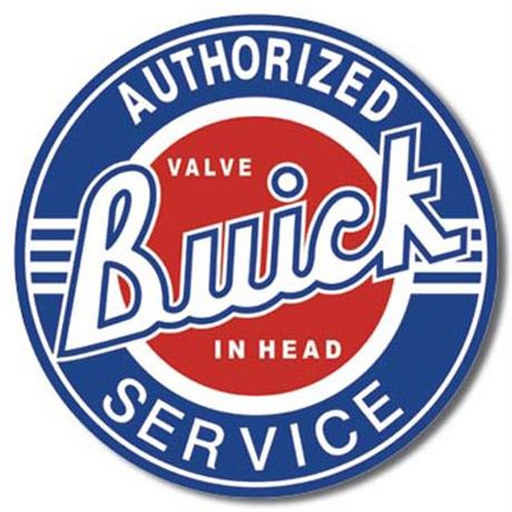 Buick - Service Round Metal Sign