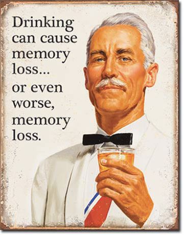 Vintage Style Memory Loss Metal Sign