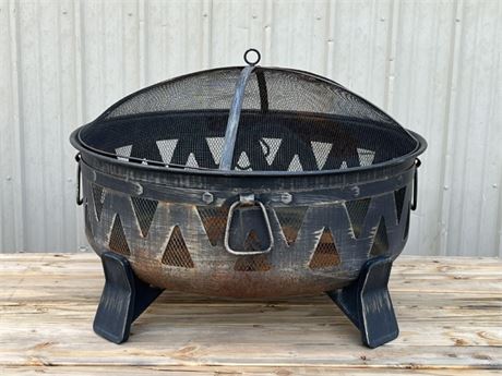 Cool Outdoor Firepit w/ Lid - 32" Diameter x 22"⬆️