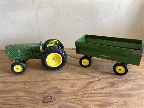 Old John Deere Tractor and Wagon