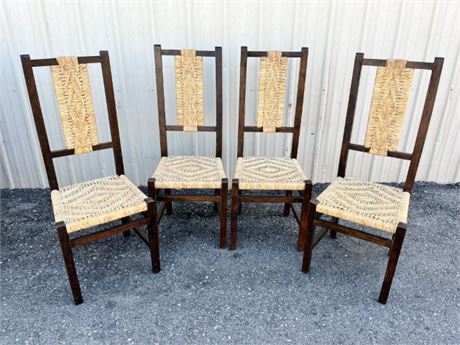 4-Woven Back & Seat Chairs