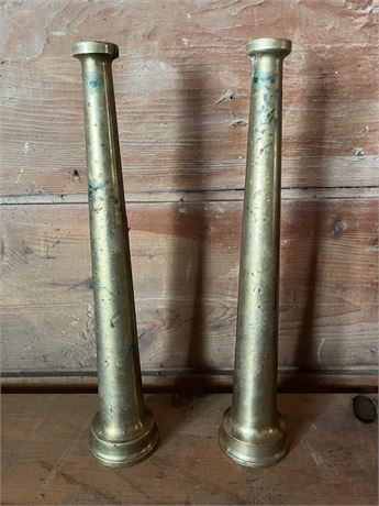 Two Smooth Bore Brass Nozzles