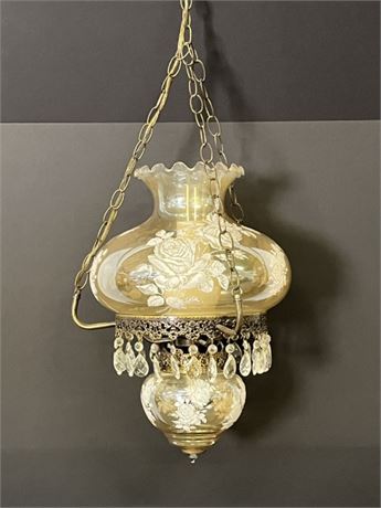 Vintage Hanging Light Fixture...15"dia x 44" Tall