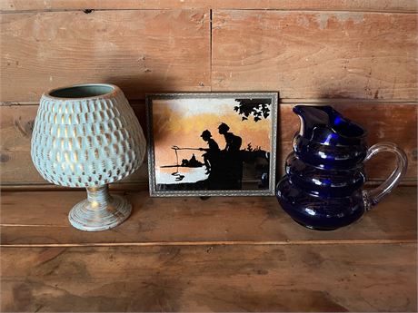 Ceramic and Glass Decor and Silhouette Picture