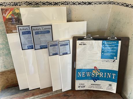 Various Sized Canvases