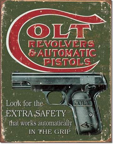 Colt Extra Safety Metal Sign